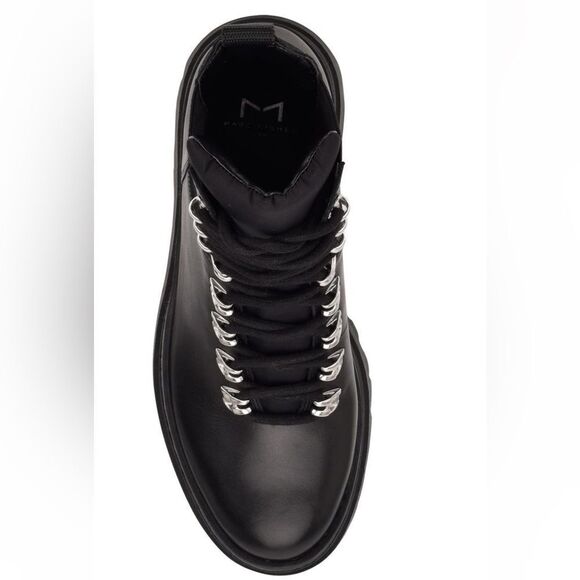 BNIB Marc Fisher Black Platform Lace Up Boots Sz 10 - Picture 4 of 6